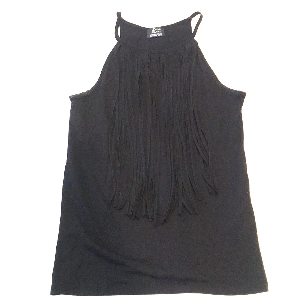 Zara tank top with black fringe